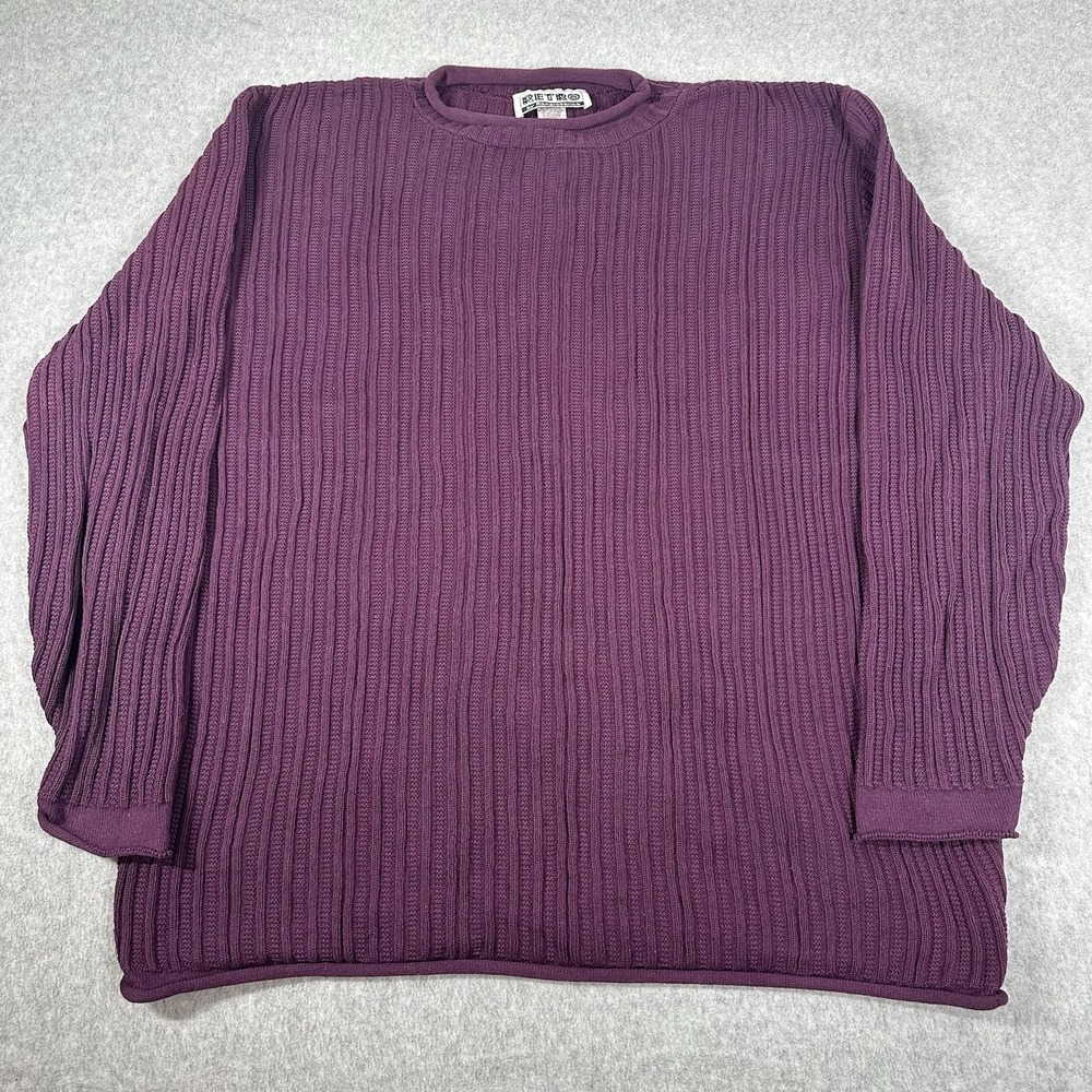 Retro By Renaissance Vintage Women's Size 20 Knit Sweater Magenta Made In USA‎